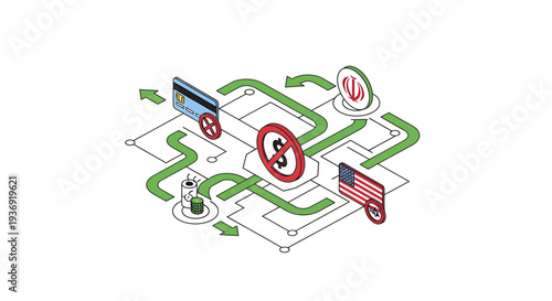 Isometric Network Security Concept with Locks and Cloud Icons. Vector Illustrations. EPS Editable