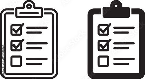 Black clipboard on white background checklist checkmark