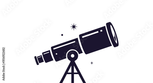 Astronomy telescope space observation illustration