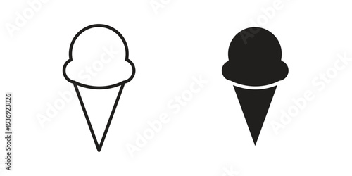 Ice cream icon Symbol for App and Web UI Design Vectors