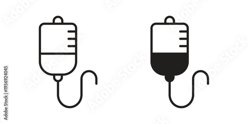IV bag icon Symbol for App and Web UI Design Vectors