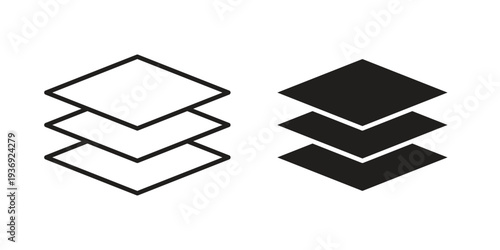 Layers icon Symbol for App and Web UI Design Vectors