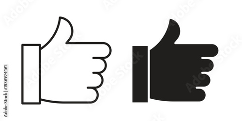 Like icon Symbol for App and Web UI Design Vectors