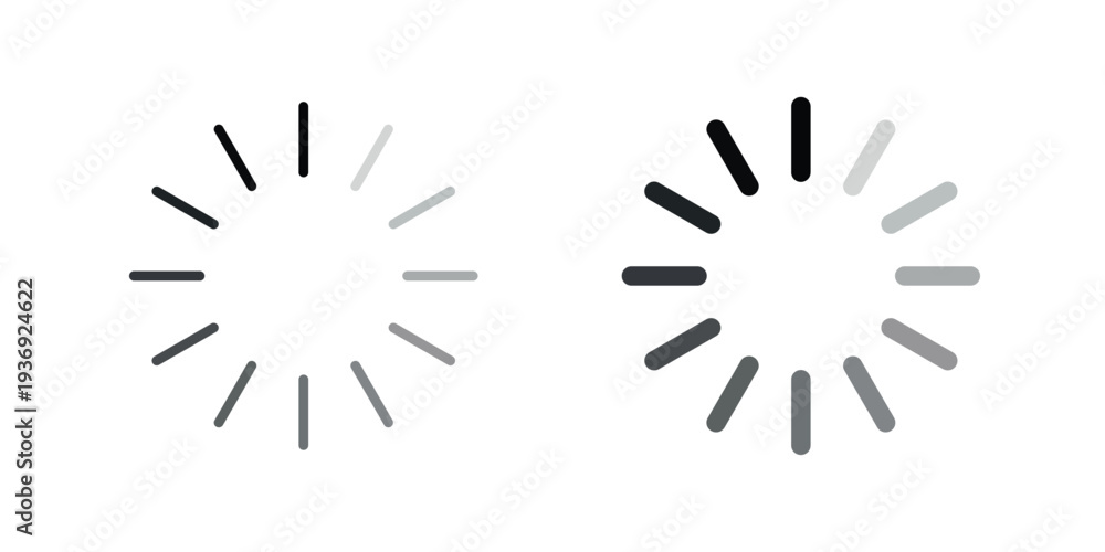 Fototapeta premium Loading icon Symbol for App and Web UI Design Vectors