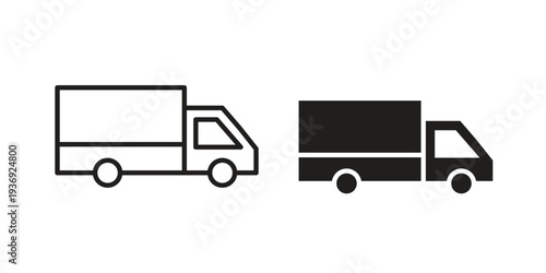 logistics truck icon Symbol for App and Web UI Design Vectors