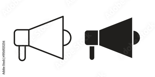 Megaphone icon Symbol for App and Web UI Design Vectors