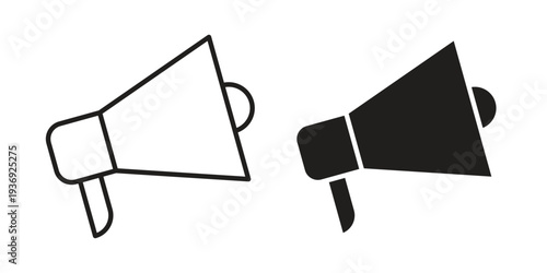 Megaphone icon Symbol for App and Web UI Design Vectors