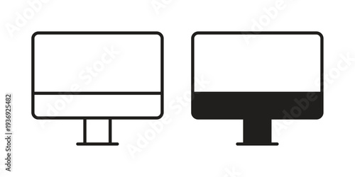 Monitor icon Symbol for App and Web UI Design Vectors