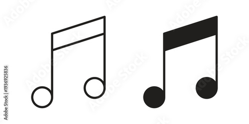 Music note icon Symbol for App and Web UI Design Vectors