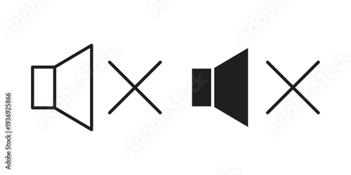 Mute icon Symbol for App and Web UI Design Vectors