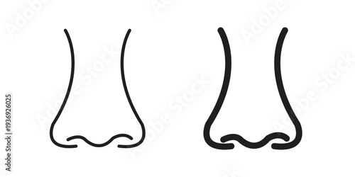 Nose icon Symbol for App and Web UI Design Vectors