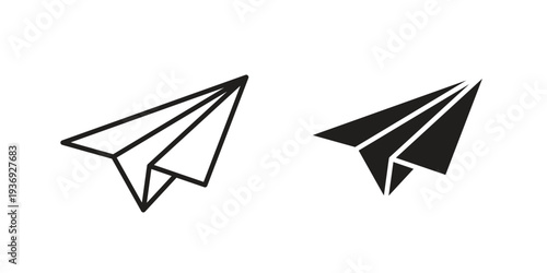 Paper plane icon Symbol for App and Web UI Design Vectors