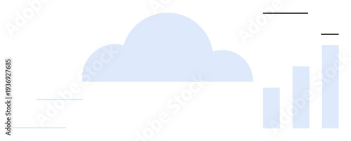 Cloud computing concept. Cloud computing streamlined connectivity, data storage, and efficient processing. Cloud computing is essential for growth in technology, IT infrastructure, data analytics