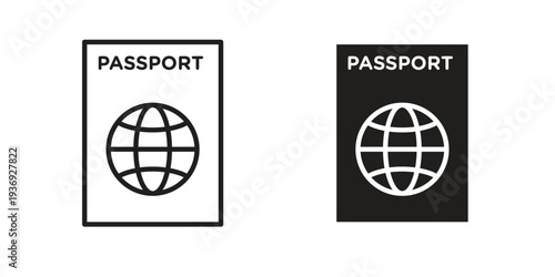 Passport icon Symbol for App and Web UI Design Vectors