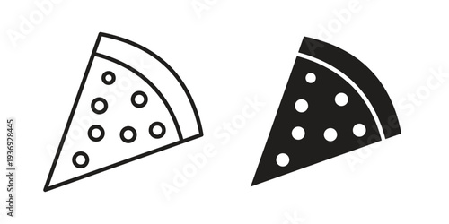 Pizza icon Symbol for App and Web UI Design Vectors