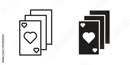 Playing cards icon Symbol for App and Web UI Design Vectors