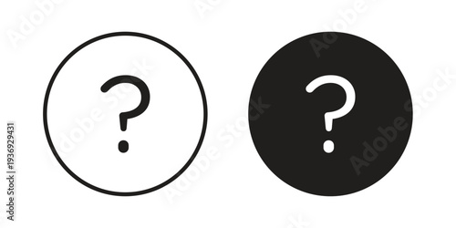Question mark icon Symbol for App and Web UI Design Vectors