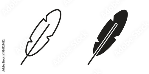Quill icon Symbol for App and Web UI Design Vectors