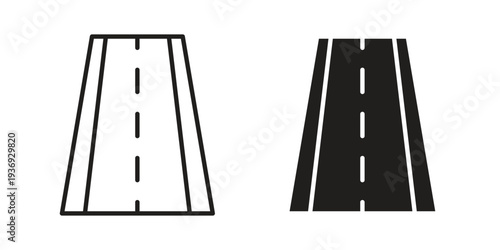Road icon Symbol for App and Web UI Design Vectors
