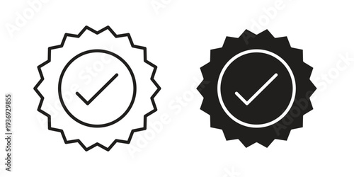 Rosette stamp icon Symbol for App and Web UI Design Vectors
