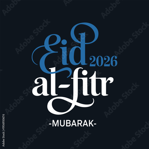 Eid alfitr mubarak celebration greeting card design for muslim community  religious holiday