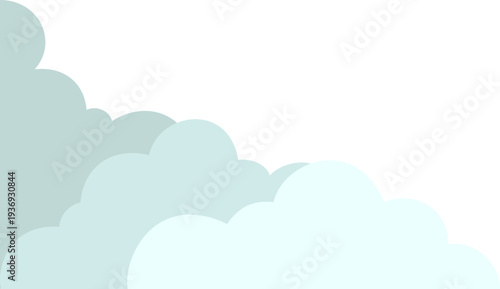 Soft Blue Clouds Vector Background