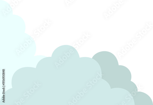 Pastel Blue Cloud Vector Background