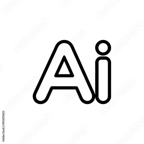 Outline Ai Logo Icon for App Interface