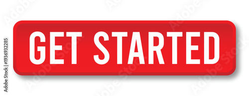 Red button with white text reading 'GET STARTED'.