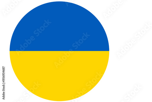 Free Download A circular emblem featuring the national flag of Ukraine, symbolizing patriotism and national identity - GFXLoad