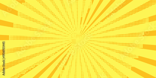yellow rays background pop art.vector eps 10.