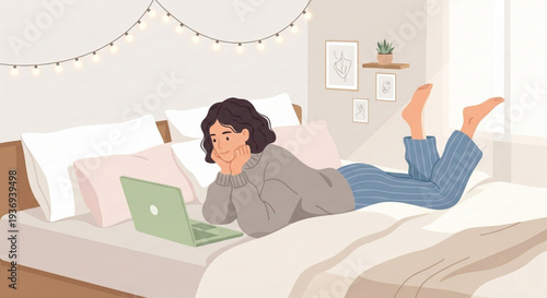 young woman with laptop