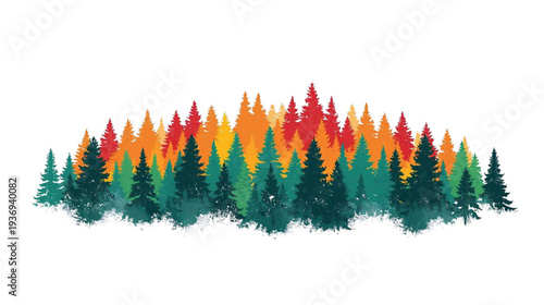 a very beautiful colorful forest