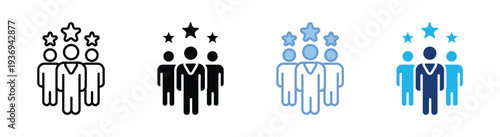 Rating icon set multiple style collection