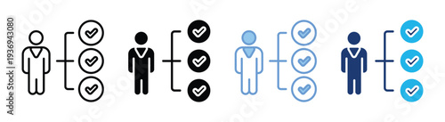 Task list icon set multiple style collection