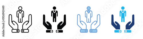 Empowering icon set multiple style collection