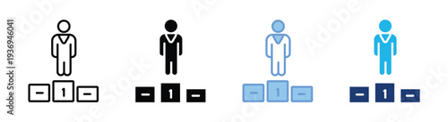 Competition icon set multiple style collection