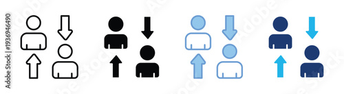 Growth icon set multiple style collection