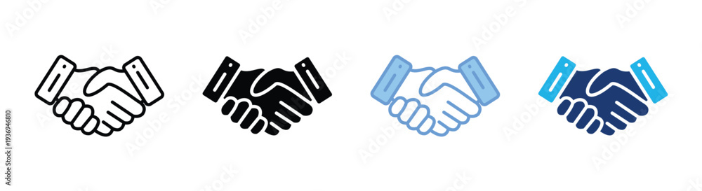 Obraz premium Partner icon set multiple style collection