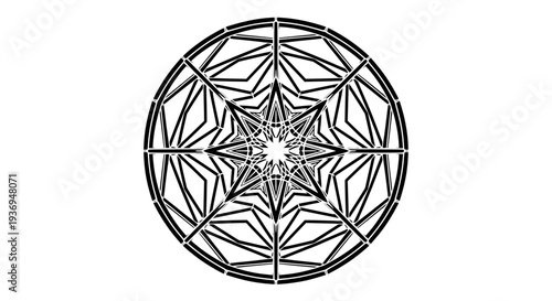Abstract Geometric Starburst Mandala Pattern