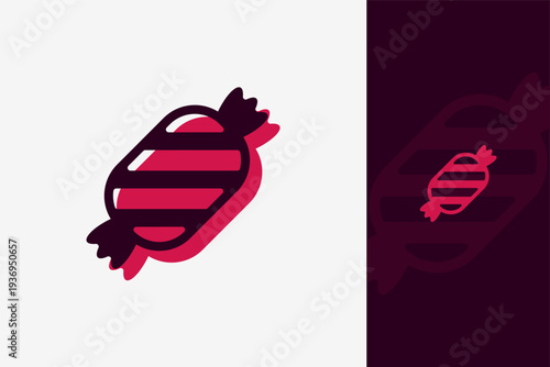 Premium Colorful Candy Logo Modern Sweet Dessert Brand Vibrant Food Identity Vector Template
