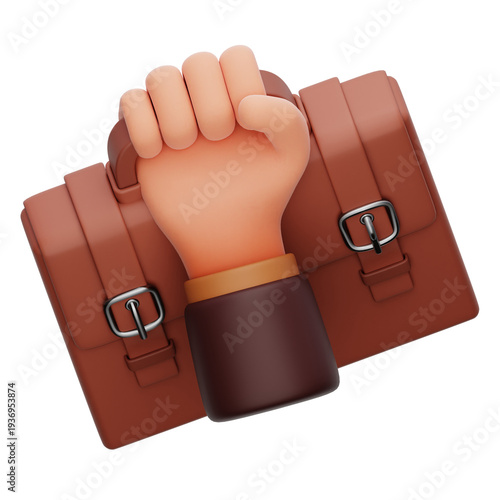 Hand Gesture Business Man Labor Day 3d Illustration 