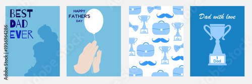 A set of posters for Father's Day.A celebration of family, gratitude and respect for fatherhood