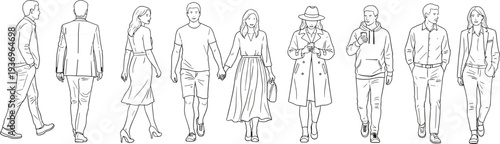 Modern illustration collection of seasonal and tropical nature icons including holiday holly greenery and exotic island palm silhouettes