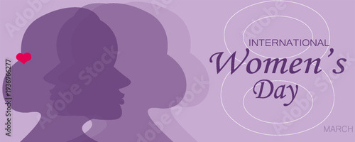 International Women's Day concept poster. Background illustration of a woman's symbol. Women's Day 2026 campaign theme. Vector illustration.