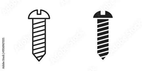 Screw icon Symbol for App and Web UI Design Vectors