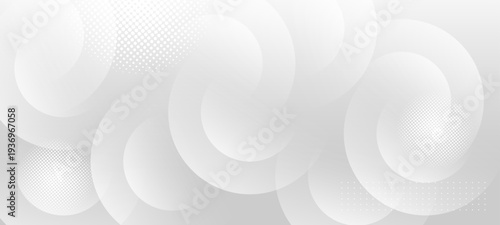 Vector illustration of abstract white circles on a soft gradient background, 75.eps reference