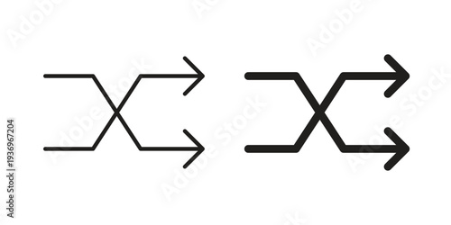 Shuffle icon Symbol for App and Web UI Design Vectors