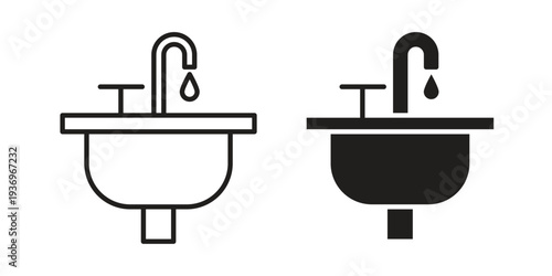 Sink icon Symbol for App and Web UI Design Vectors