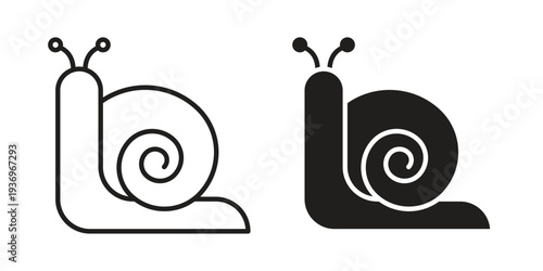 Snail icon Symbol for App and Web UI Design Vectors